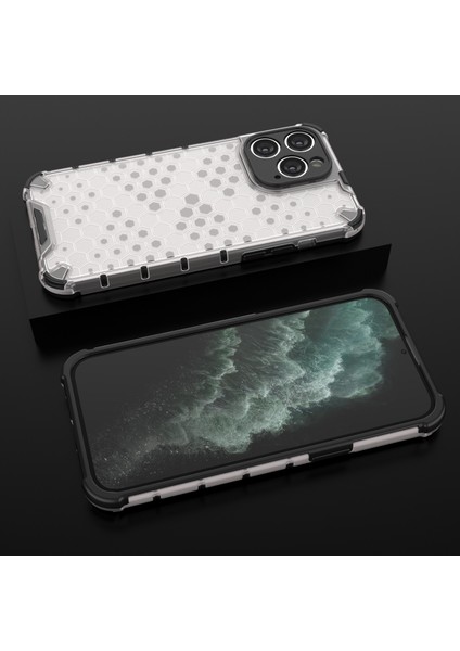 Apple iPhone15 Pro Max Honeycomb Doku Tpu+Pc Telefon Kabuğu Kapak-Beyaz Için Slim Fit Cep Telefonu Kılıfı (Yurt Dışından) fırsatları