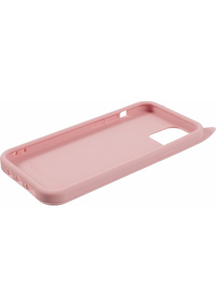 Apple iPhone12 Pro 6.1 Inç/12 6.1 Inç Kasa 3D Bıyık Kedi Yumuşak Silikon Telefon Kabuk Pembe (Yurt Dışından)