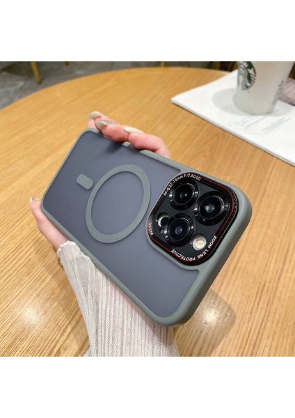 Apple iPhone14 Pro Max Case Için Magsafe Shockproof Tpu+Pc Telefon Kapak Yeşili ile Uyumlu (Yurt Dışından)