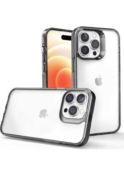 Apple iPhone15 Pro Yumuşak Tpu+Sert Pc Telefon Kılıfı Anti-Sarı Şok Geçirmez Telefon Kapak Black (Yurt Dışından)