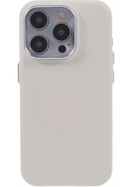 Apple iPhone13 Pro Telefon Kılıfı Için Magsafe Kablosuz Şarj Deri Arka Kapak-Beyaz (Yurt Dışından)