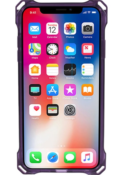 Apple iPhoneX/xs 5.8 Inç Cep Telefonu Kasası Çizik Dirençli Tpu+Akrilik Kapak (Büyük Arka Lens Deliği) -Transparent Mor Için (Yurt Dışından)