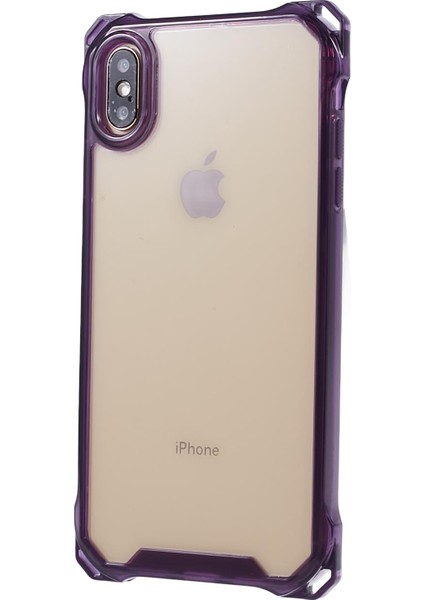 Apple iPhoneX/xs 5.8 Inç Cep Telefonu Kasası Çizik Dirençli Tpu+Akrilik Kapak (Büyük Arka Lens Deliği) -Transparent Mor Için (Yurt Dışından)