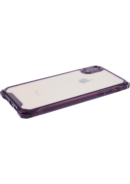 Apple iPhoneX/xs 5.8 Inç Cep Telefonu Kasası Çizik Dirençli Tpu+Akrilik Kapak (Büyük Arka Lens Deliği) -Transparent Mor Için (Yurt Dışından)