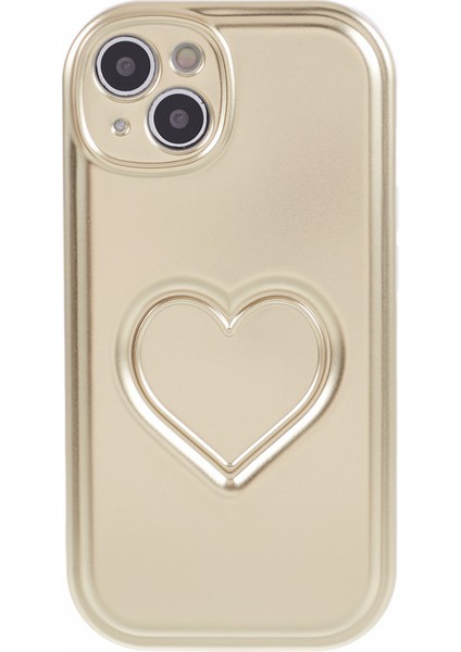 Apple iPhone14 Case Imd 3D Effect Love Heart Phone Tpu Kapak-Sold (Yurt Dışından)