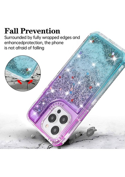 Apple iPhone14 Pro Max Cep Telefonu Kılıfı Slim-Fit Tpu+Pc Glitter Gradient ve Arka Kabuk-Doğru+Açık Mavi (Yurt Dışından) fırsatları
