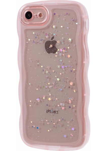 Apple iPhone7/8 Için Jtw Serisi (Case Glitter Stars Wavy Edge Tpu Kapak Pembe (Yurt Dışından)