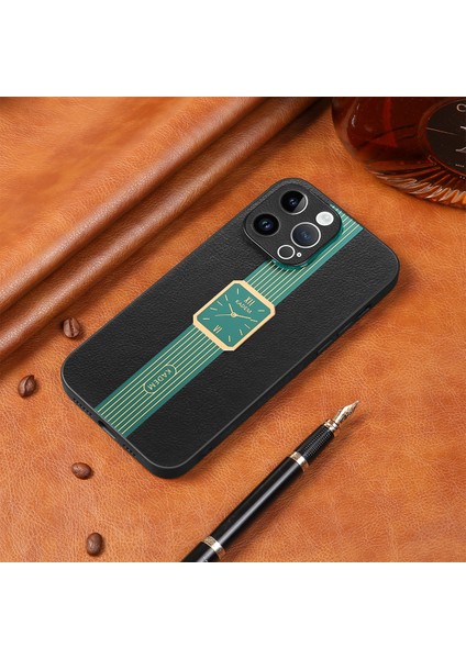 Apple iPhone14 Pro Max Case Pu Pu Deri Kaplamalı Tpu+Pc Elektraplatma Telefon Kapak Yeşili (Yurt Dışından) fiyatları