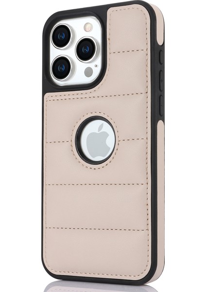 Apple iPhone13 Pro 6.1 Inç Cep Telefonu Kasası Logo Pencere Pu Deri+Tpu Arka Kapak (Yurt Dışından)