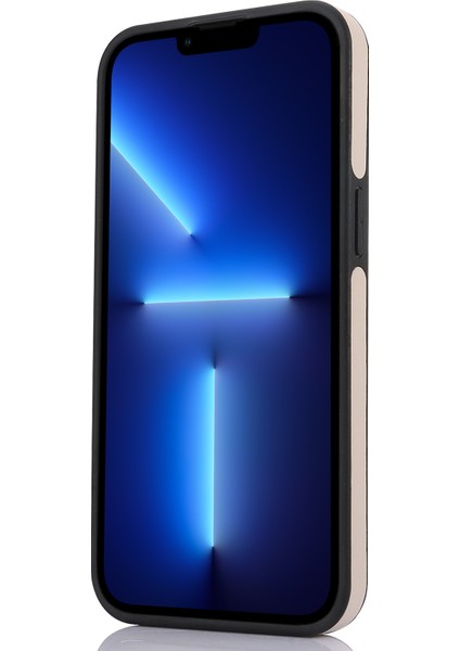 Apple iPhone13 Pro 6.1 Inç Cep Telefonu Kasası Logo Pencere Pu Deri+Tpu Arka Kapak (Yurt Dışından)