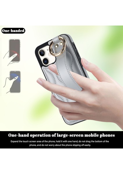 Apple iPhone12 Mini Case Wave Potu Pu+Tpu Kickstand Telefon Kapak Silver (Yurt Dışından)