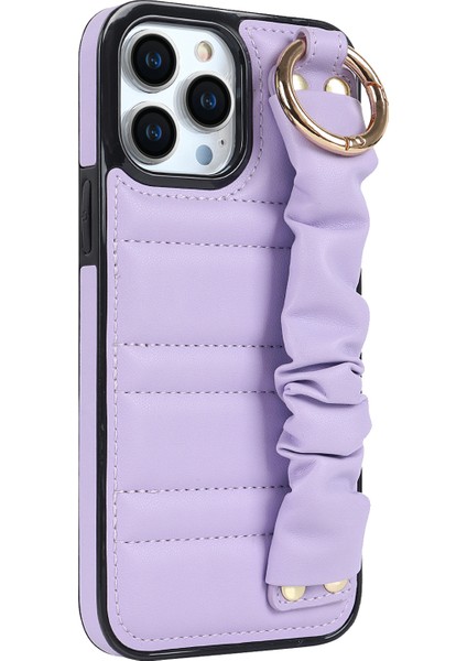 Apple iPhone14 Pro Plealed Wristband Pu Deri+Tpu Cep Telefonu Kılıfları-Doğum (Yurt Dışından)