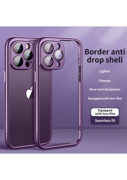 Apple iPhone14 Pro Case Hard Pc Slim Phone Tampon Kılıfı Pc Lens Film-Dark Purple (Yurt Dışından) modelleri