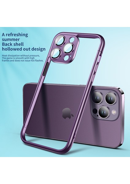 Apple iPhone14 Pro Case Hard Pc Slim Phone Tampon Kılıfı Pc Lens Film-Dark Purple (Yurt Dışından) fırsatları