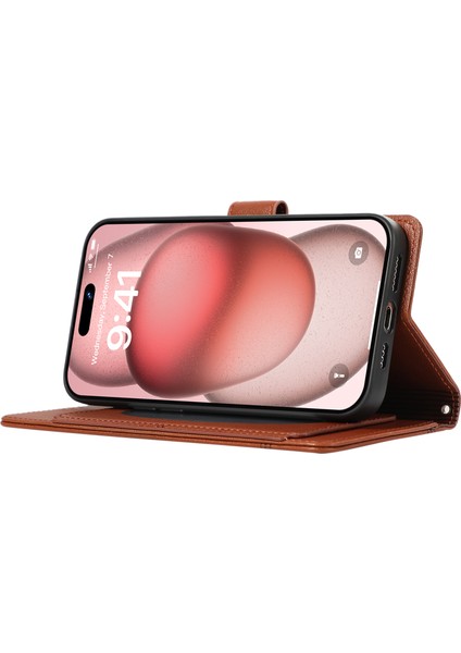 Apple iPhone12 Pro Max Cep Telefon Kılıfı Pu Deri Stand Kapağı Ayna-Kahverengi (Yurt Dışından) modelleri