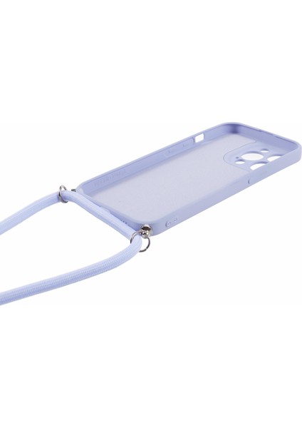 Apple iPhone13 Pro Case Için Long Lanyard-Light Mor ile Ka Tpu Fiber Astar Telefon Kapağı (Yurt Dışından)