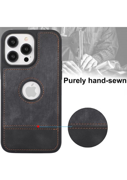 Apple iPhone13 Pro 6.1 Inç Cep Telefonu Kılıfı Ekleme Pu Deri+Tpu Şok Geçirmez Geri Kabuk Black (Yurt Dışından) indirimleri
