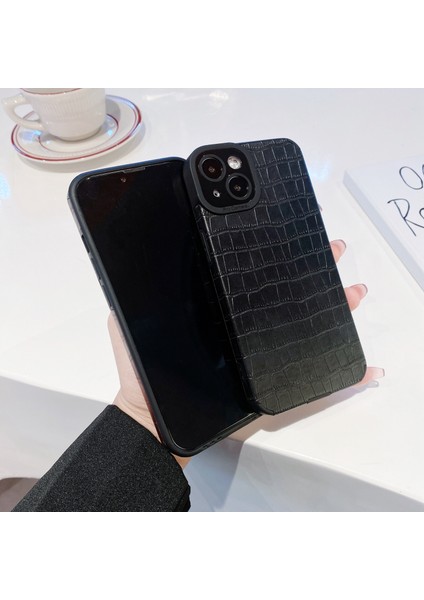 Apple iPhone13 Vaka Slim Fit Timsah Doku Pu Derisi+Tpu Telefon Kapak Black (Yurt Dışından) fiyatları