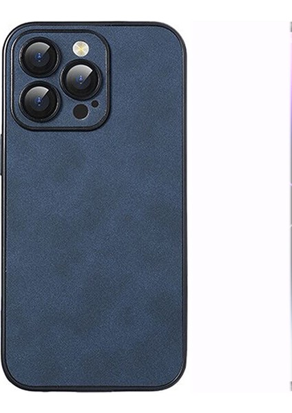 Apple iPhone14 Pro Kılıfları Için Kamera Koruma Pu Deri+Tpu Telefon Kapak-Dark Mavi (Yurt Dışından)