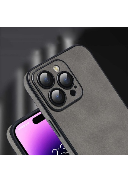 Apple iPhone14 Pro Kılıfları Için Kamera Koruma Pu Deri+Tpu Telefon Kapak-Dark Mavi (Yurt Dışından)