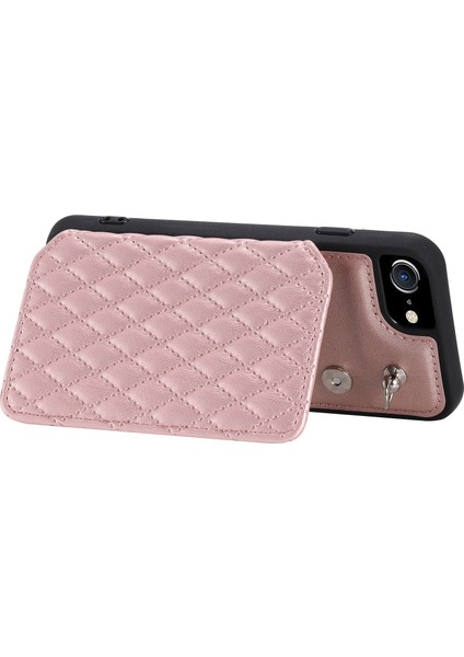 Apple iPhoneTelefon Örtüsü/se (2020)/SE (2022) Pu Deri+Tpu Rfıd Engelleme Güze Korumalı Kickstand Shell Bilek Kayış Rose Altın (Yurt Dışından) indirimleri