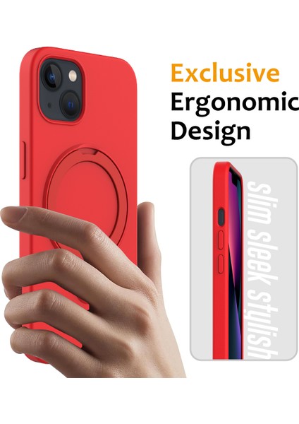 Apple iPhone14 Plus Kickstand Case Pc+Silikon Telefon Kapağı Magsafe-Red ile Uyumlu (Yurt Dışından) fiyatları