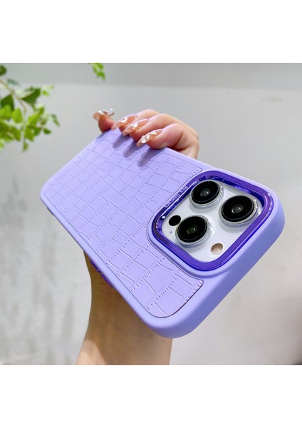 Apple iPhone14 Pro Case Deri Kaplamalı Tpu+Pc Telefon Kapağı Elektruman Kamera Çerçevesi-Doğru (Yurt Dışından) fırsatları