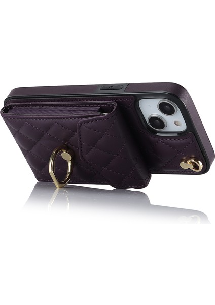 Apple iPhone15 Plus Için Rfıd Için Rfıd Engelleme Telefon Geri Koruma Kasası Çoklu Kart Yuvaları Halk Kickstand Pu Deri+Tpu Kapak-Dark Mor (Yurt Dışından) indirimleri