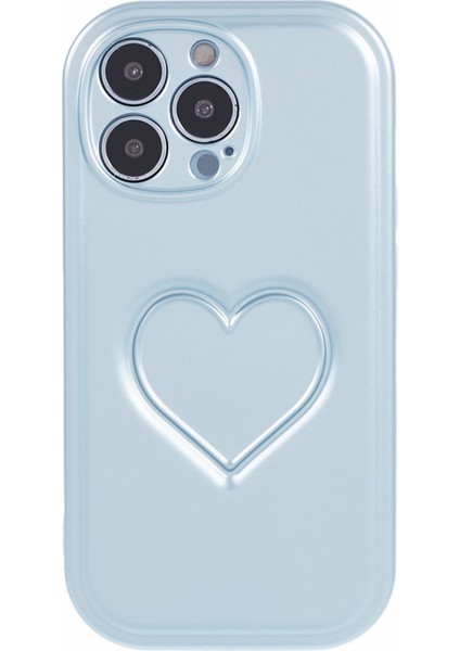 Apple iPhone14 Pro Tpu Kasası 3D Etkili Love Heart Imd Telefon Kapak Baby Blue (Yurt Dışından)