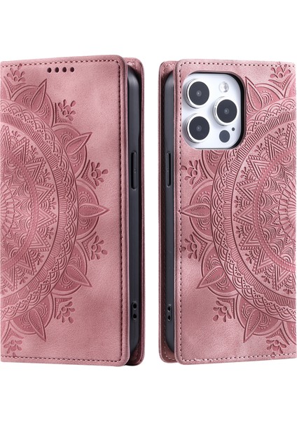Apple iPhone13 Pro Pu Pu Deri Pu Deri Magnetıc Baska Stans Telefon Kapalı Gold (Yurt Dışından)