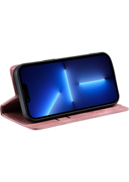 Apple iPhone13 Pro Pu Pu Deri Pu Deri Magnetıc Baska Stans Telefon Kapalı Gold (Yurt Dışından)