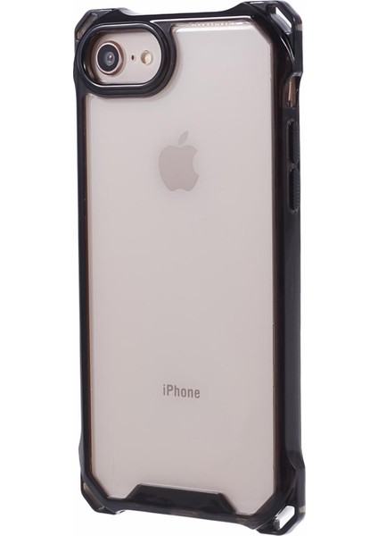 Apple iPhone6/7/6s/8/se (2022) Kasa Drop Antik Tpu+Akrilik Telefon Kapak Tespit Edici Siyah (Yurt Dışından)