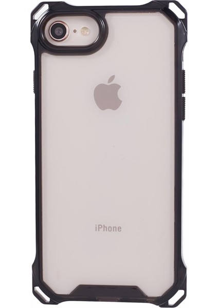 Apple iPhone6/7/6s/8/se (2022) Kasa Drop Antik Tpu+Akrilik Telefon Kapak Tespit Edici Siyah (Yurt Dışından)