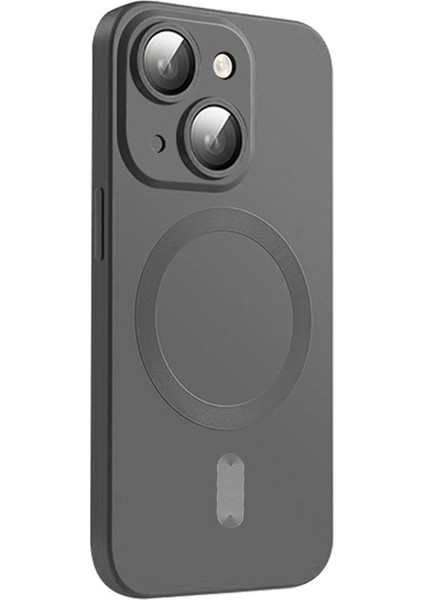 Apple iPhone14 Case Için Tpu 0.26MM Yüksekliğinde Alüminyum-Silikon Cam Film-Dark Gray ile Manyetik Telefon Kapağı (Yurt Dışından) modelleri