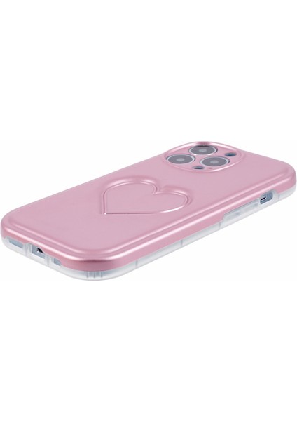 Apple iPhone14 Pro Max Case Imd Tpu Kapak 3D Effect Love Heart-Pink (Yurt Dışından)