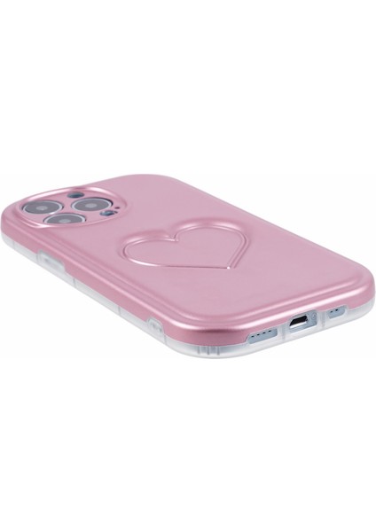 Apple iPhone14 Pro Max Case Imd Tpu Kapak 3D Effect Love Heart-Pink (Yurt Dışından)