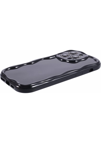 Apple iPhone13 Pro Wave Tasarım Yumuşak Tpu Kapak Bırak-Kötü Telefon Kılıfı Black (Yurt Dışından)