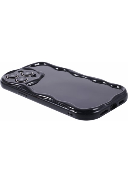 Apple iPhone13 Pro Wave Tasarım Yumuşak Tpu Kapak Bırak-Kötü Telefon Kılıfı Black (Yurt Dışından)