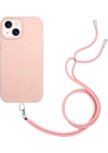 Apple iPhone14 Plus Case Için Çevre Dostu Biyolojik Dostu Buğday Samanı+Tpu Telefon Koruyucu Kapak Pembe (Yurt Dışından)