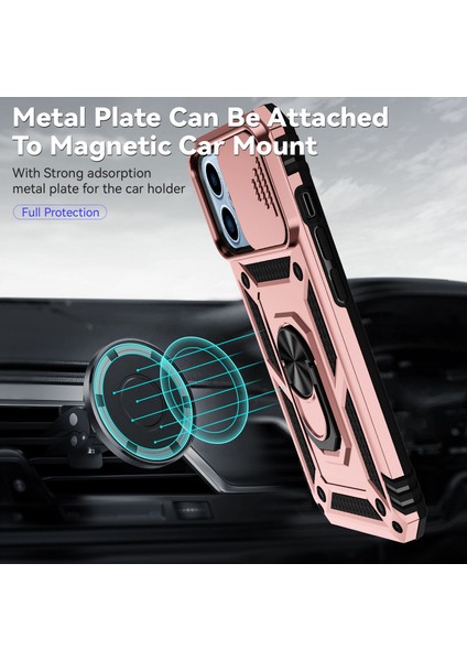Apple iPhone14 Pro Case Pc+Tpu Ring Slayt Kamera Kalkanı Golü ile Kickstand Telefon Kapağı (Yurt Dışından) fırsatları
