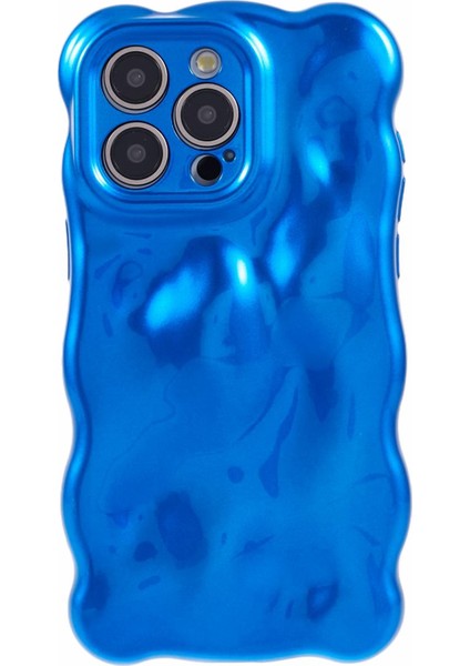 Apple iPhone13 Pro Tpu Kasası Için Wavy Edge Macaron Renkli Cep Telefonu Kapak-Klein Blue (Yurt Dışından)
