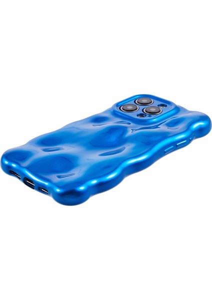 Apple iPhone13 Pro Tpu Kasası Için Wavy Edge Macaron Renkli Cep Telefonu Kapak-Klein Blue (Yurt Dışından)