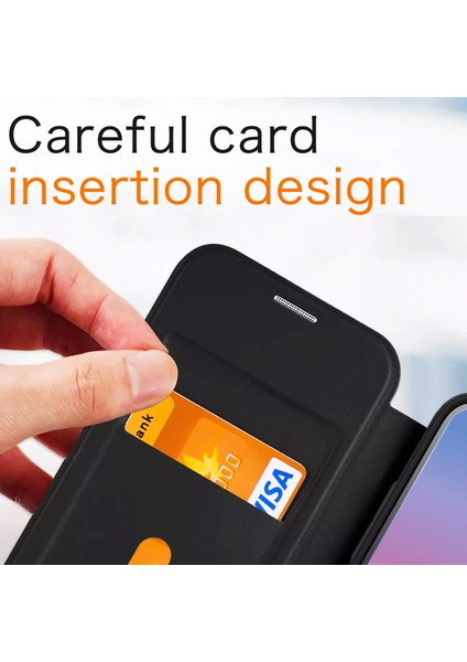 Apple iPhone14 Pro Case Rfıd Engelleme Tpu+Akrilik+Pu Deri Telefon Kapağı Magsafe-Mavi ile Uyumlu (Yurt Dışından)