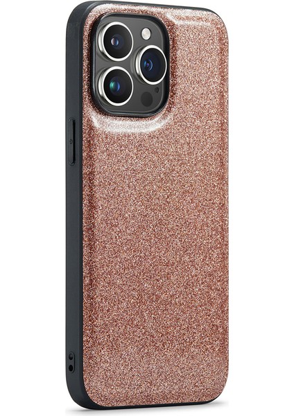 Apple iPhone13 Pro Case Glitter Pu Deri Kaplamalı Pc+Tpu Damla Geçirmez Telefon Kapağı Sold (Yurt Dışından)
