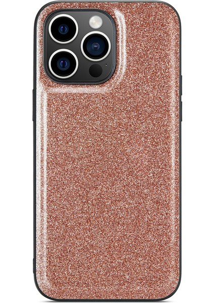 Apple iPhone13 Pro Case Glitter Pu Deri Kaplamalı Pc+Tpu Damla Geçirmez Telefon Kapağı Sold (Yurt Dışından)