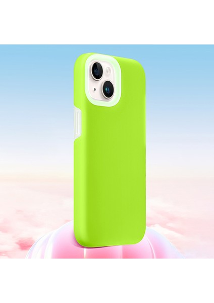 Apple iPhone14 Kasa Sıvı Silikon+Pc Mikrofiber Astar Telefon Kapak Yeşili (Yurt Dışından) modelleri