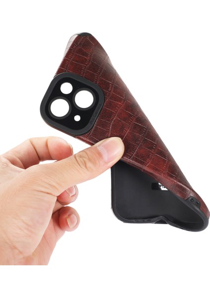 Apple iPhone13 Vaka Slim Fit Timsah Doku Pu Deri+Tpu Telefon Kapak-Beyaz (Yurt Dışından) fiyatları