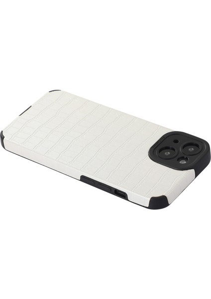 Apple iPhone13 Vaka Slim Fit Timsah Doku Pu Deri+Tpu Telefon Kapak-Beyaz (Yurt Dışından) fırsatları