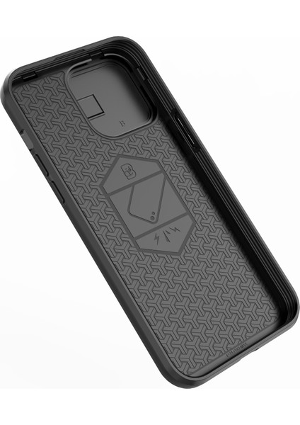 Apple iPhone14 Plus Içincep Telefonu Kabuğu Pc+Tpu Telefon Kasası Slayt Lens Koruması Kickstand Geri Kapak-Grey (Yurt Dışından)