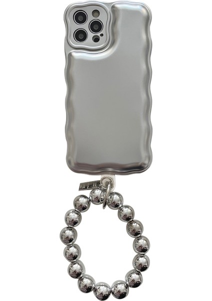 Apple iPhone14 Pro Max Case Için Tpu Air Ramps Anti Drop Anti Drop Telefon Kapağı Bilek Zinciri Silver (Yurt Dışından)